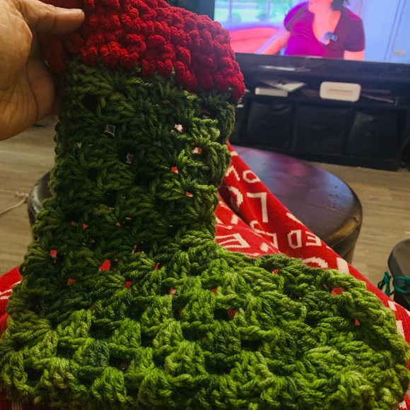 Dinventory Other - Handmade Green and Red Holiday Stocking